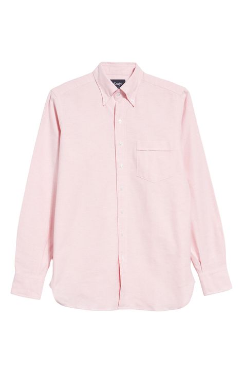 Renowned for craftsmanship and exacting quality, Drake's offers this classic button-down shirt cut from oxford-weave cotton in a solid hue. 31 1/2" length; 44" chest Front button closure Button-down collar Long sleeves with button cuffs Chest patch pocket 100% cotton Machine wash, line dry Made in the UK Men's Designer Clothing Pink Button Down, Pink Button Up, Pink Dress Shirt Men, Mini Outfits, Pink Shirt Men, Terrifier 2, 20th Bday, Button Shirts Men, Shirt Outfit Men