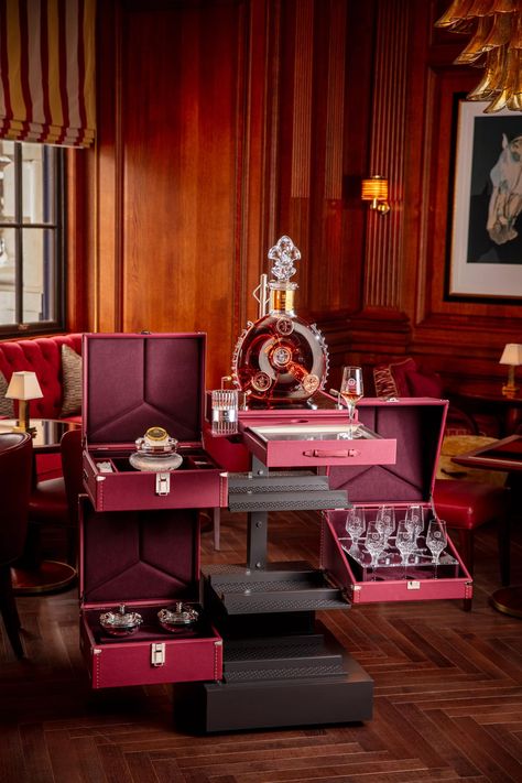 The Guards Bar and Lounge - Raffles London Whitehall London, Bar And Lounge, Leather Trunk, Crystal Glasses, Hotels And Resorts, Cognac, Lounge, London, Hotel