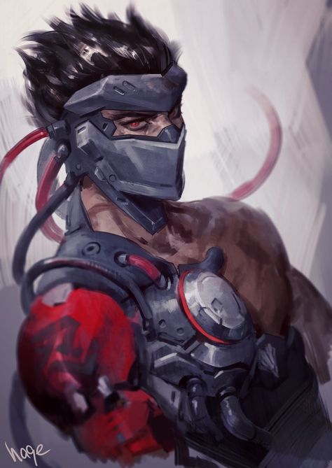 Genji Shimada, Overwatch Genji, Over Watch, Overwatch, Cyberpunk, Video Game, Video Games, Gaming, Character Design