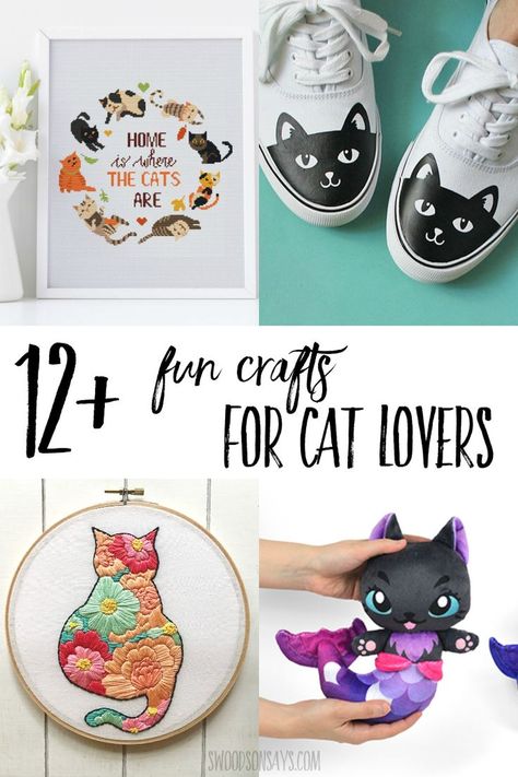 Click to choose your favorite cat lover craft from this fun list of cat craft for adults to make! Perfect handmade gift ideas for anyone who loves kitty crafts. Cat Crafts For Adults, Diy Purse Tutorial, Cat Diy Crafts, Gift Ideas For Anyone, Craft For Adults, Kitty Crafts, Cat Quilt Patterns, Fun List, Christmas Craft Ideas