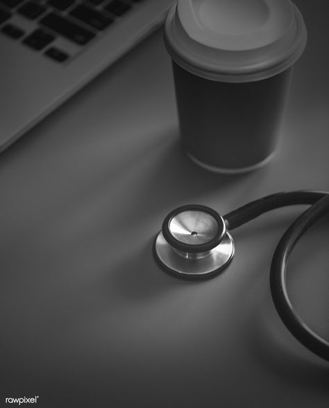 Closeup of doctor stethoscope with coffee paper cup | free image by rawpixel.com Doctor Aethstetic, Doctor Mom Aesthetic, Doctor Wallpaper, Ortho Nurse, Coffee Paper Cup, Funny Octopus, Doctor Stethoscope, Doctor Aesthetic, Doctor Quotes Medical