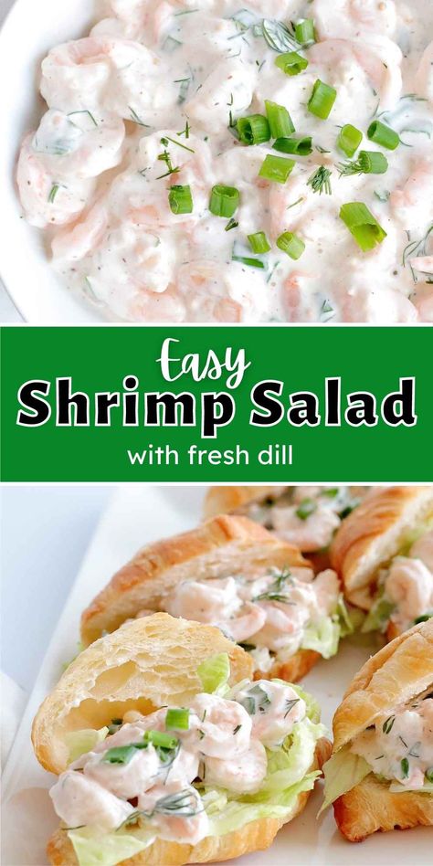 Amazing Creamy Shrimp Salad with Fresh Dill. The perfect summer dish. Shrimp Dill Salad, Shrimp Salad With Dill, Ny Deli Shrimp Salad, Shrimp Goat Cheese Salad, Shrimp Salad Healthy, Cucumber Shrimp Salad Downshiftology, Shrimp Pasta Salad, Shrimp Salad Recipes, Healthy Shrimp