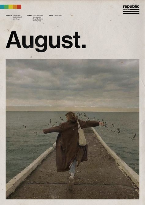 August by taylor swift #songposter #vintage #graphicdesign #artwork #designinspo #graphicdesigninspo #taypography Taylor Swift Graphics, Vintage Taylor Swift Poster, Music Poster Taylor Swift, Taylor Swift Music Poster, Taylor Swift Artwork, Taylor Swift Aesthetic Poster, August By Taylor Swift, Taylor Swift August, Poster Taylor Swift