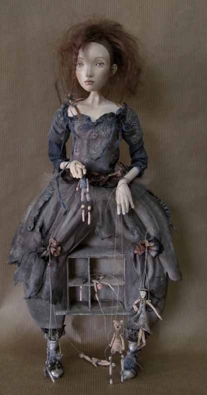 Indie Crafts, Indie Craft, Creepy Toys, Marionette Puppet, Unique Dolls, Creepy Dolls, Artist Doll, Assemblage Art, Child Doll