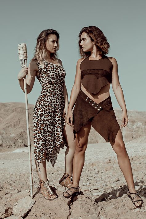 cave, fashion, cavemen, One Million Years B.C., prehistoric, desert, campaign, editorial, advertorial, fashion photo, model, photo, hot, art Stone Age Fashion, Desert Core Fashion, Prehistoric Outfit, Cavemen Costumes, Prehistoric Fashion, Cave People, Color History, Prehistoric Party, 1940 Style