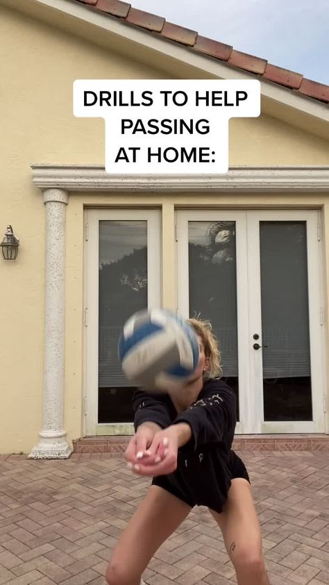 Volleyball Workouts At Home Drills, Volleyball Practice Drills At Home, Volleyball Passing Drills At Home, Volleyball Drills At Home By Yourself, Libero Training, Volleyball Tricks, Kristi Tekavec, Volleyball At Home, Passing Volleyball