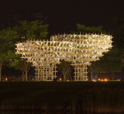 Bamboo Art Installation, Bamboo Installation, Bamboo Building, Bamboo Structure, Bamboo Architecture, System Architecture, Bamboo Art, Architectural Details, Urban Landscape