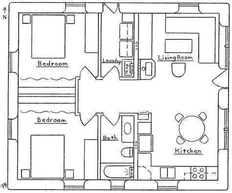 Earthbag House Plans, Katrina Cottage, Camp Plans, Earthbag House, Smallest House, Cottage House Interior, Alternative Homes, Guest House Plans, Earth Bag Homes