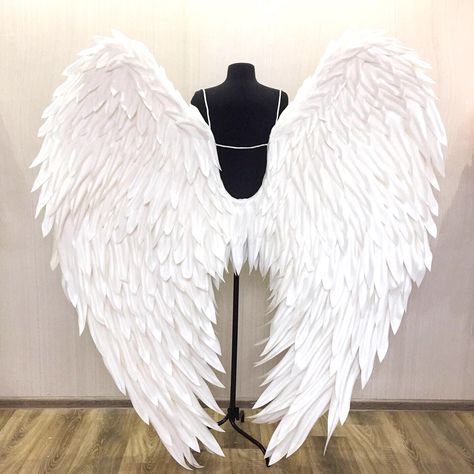 Large Angel Wings costume cosplay - white angel wings - Wings photo prop - wings cosplay - white wings - wedding Angel Wings Prop, Diy Wings Costume, Easy Costumes Women, Angel Wings Diy, Angel Wings Cosplay, Dark Angel Wings, Large Angel Wings, Wings Cosplay, Diy Angel Wings