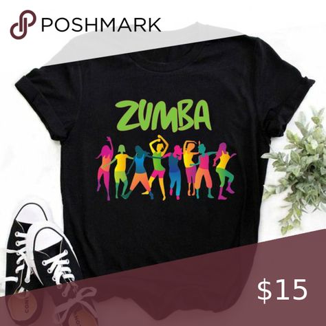 NWT Ladies Zumba Short Sleeve T-Shirt Medium Zumba Shirts Design, Zumba Tshirt Design, Black T Shirt Women, Zumba Logo, Zumba Shirts, Female Tshirt, Women Dance, Dance Lover, T Shirt Female