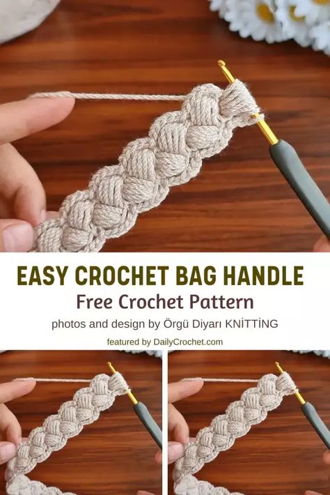 Crochet your own tote bag with this easy handle pattern. This beginner-friendly tutorial includes step-by-step instructions and Free Crochet Patterns Crossbody Bag, Crochet Purse Lining, Crochet Scripture Bag, Crochet Handbag Strap, Crochet Elegant Bag, Sling Bag Crochet Pattern, Crochet Bag Base Pattern, Bag Straps Crochet, Simple Crochet Bags