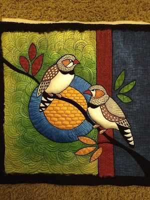 Helen Godden, Zebra Finches, Bird Quilt Blocks, Mandala Sketch, Whole Cloth Quilts, Japanese Quilts, Bird Quilt, Mystery Quilt, Finches