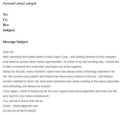 Farewell Email Templates Last Working Day Email, Goodbye Letter To Colleagues, Goodbye Email To Colleagues, Farewell Email To Colleagues, Farewell Letter To Colleagues, Farewell Email, Goodbye Email, Letter To Boss, Writing An Application Letter