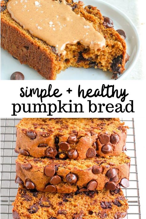 Bread Pumpkin, Healthy Pumpkin Bread, Pumpkin Bread Recipe, Healthy Pumpkin, Whole Wheat Flour, Fall Baking, Pumpkin Bread, Healthy Sweets, Refined Sugar Free