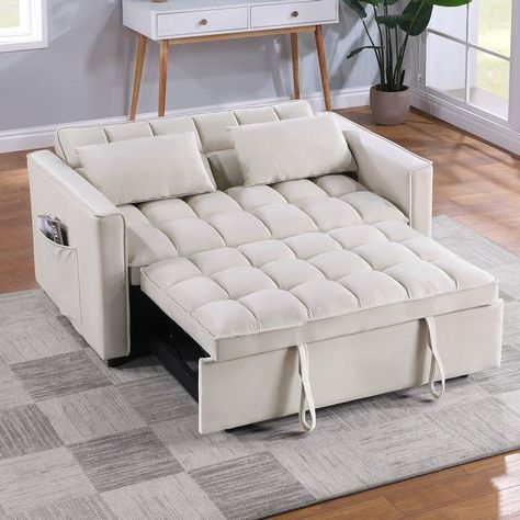 54" velvet sofa and sofa bed combined living room retractable bed - Bed Bath & Beyond - 39457617 Convertible Couch Bed, Velvet Sleeper Sofa, Loveseat Sleeper Sofa, Convertible Couch, Tufted Loveseat, Folding Sofa Bed, Modern Sofa Bed, Loveseat Sleeper, Velvet Loveseat