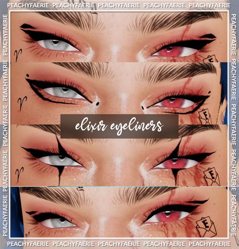 Ts4 Anime Cc, Sims 4 Cc Eyeliner, Graphic Liners, The Sims 4 Sims, Sims Makeup, Sims 4 Sims, Sims 4 Traits, Makeup Cc, Sims Packs