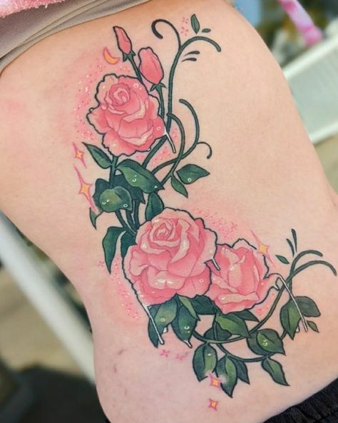 Border Tattoo, Vampire Tattoo, Becoming A Tattoo Artist, Pink Tattoo, Kawaii Tattoo, Tattoo Apprentice, Tattoo Portfolio, Tattoo Illustration, Makeup Tattoos