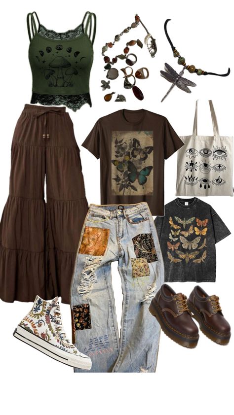 Hippy Grunge Outfits, Grunge Hippie Outfits, Hippie Grunge Outfits, Hippy Grunge, Hippie Boho Outfits, Hippie Grunge, Grunge Hippie, Earthy Outfits, Hippie Style Clothing