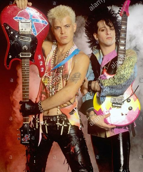 Billy Idol and Steve Stevens Billy Idol Concert Outfit, Billy Idol Outfits, Rockstars In The 80s, 80s Rock Concert, 80s Stars, Hot Rockstars 70s, Rockstars In Drag, Billy Idol Steve Stevens, Billy Idol And Steve Stevens