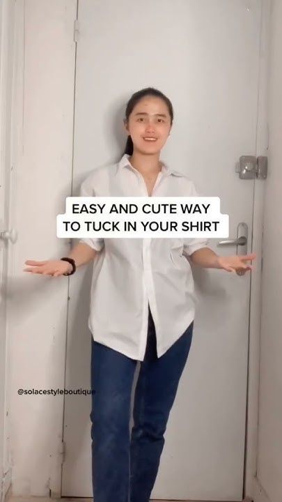 Easy way to tuck in your shirt #styletips #short #tutorial #easyhacks #t... Tucking Hacks, Shirt Tucking Hacks, Tucked In Shirt Outfit, Technical Illustrations, Draw Fashion, Technical Illustration, Shirt Tucked In, Simple Tricks, Shirt Outfit