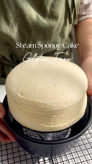 Steam Sponge Cake, Steam Rice Cake, Steamed Sponge Cake Recipe, Steamed Cake Recipe, Rice Flour Cake, Steamed Recipes, Gluten Free Sponge Cake, Steam Cake Recipe, Steamed Rice Cake