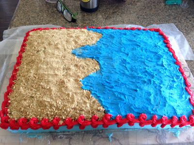 Pirate Birthday Cake For Boys, Easy Pirate Cake, Diy Pirate Cake, Easy Mermaid Sheet Cake, Pirate Sheet Cake Ideas, Pirates Cake Ideas Boys, Pirate Cakes For Kids Boys, Treasure Map Cake, Pirate Sheet Cake