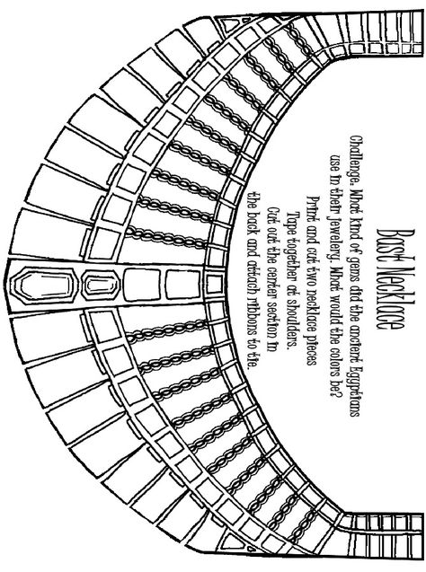 Jewelry Crafts For Kids, Ancient Egypt For Kids, Egyptian Collar, Egyptian Crafts, Ancient Egypt Projects, Egyptian Party, Starověký Egypt, Egypt Jewelry, Jewelry Template