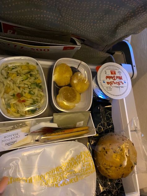 Airport food, vacation, plane food, summer, travel, travelling, solo travel, summer vaca, emirates, dubai Flight Food Snapchat, Private Jet Food, Food In Airplane Aesthetic, Food In Dubai Aesthetic, Airport Food Court, Airport Food, Food Court, Dubai, New Recipes