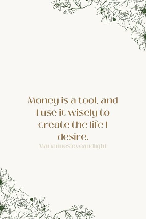 Affirm it 💵 Financial Independence Quotes, Women In Finance, Security Quotes, Financial Wisdom, Financial Wealth, Prosperity Affirmations, Attracting Wealth, Financial Growth, Money Financial