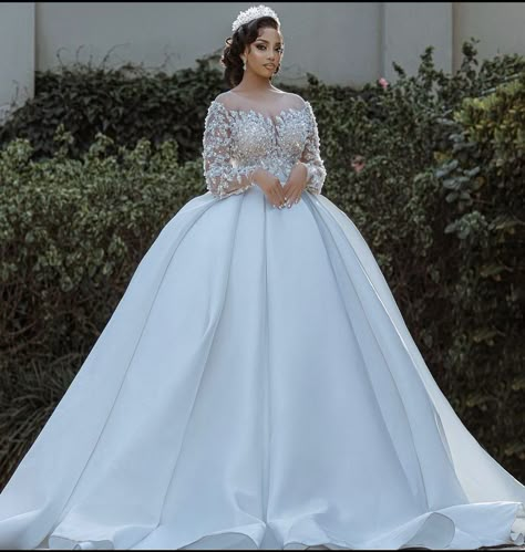 Modern Bride Dress Unique Wedding Gowns, Luxury Tulle Princess Wedding Dress, Luxury Wedding Gown With Mirror Work, Mikado Ball Gown Wedding Dress, White Wedding Dresses Long Sleeve Ball Gown, Turkish Wedding Dress, Luxury Wedding Dress Crystal Ball, Luxery Custom Crystal Wrdding Dress, Shower Dress For Bride