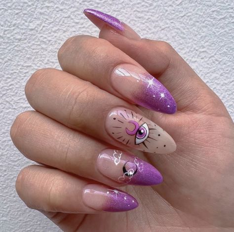 Protection Nails, Nail Designs Easy Diy, Luv Nails, Pop Art Nails, Evil Eye Nails, Lace Nails, Summery Nails, Stiletto Nails Designs, Work Nails