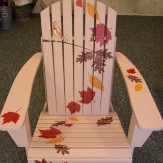 Hand painted adirondack chair - start with unfinished wood chair from Lowes or Home Depot. Painting Wood Chairs, Picnic Table Woodworking Plans, Muskoka Chairs, Painted Wood Chairs, Summer Chairs, Outdoor Woodworking Plans, Spray Paint Furniture, Hand Painted Chairs, Muskoka Chair