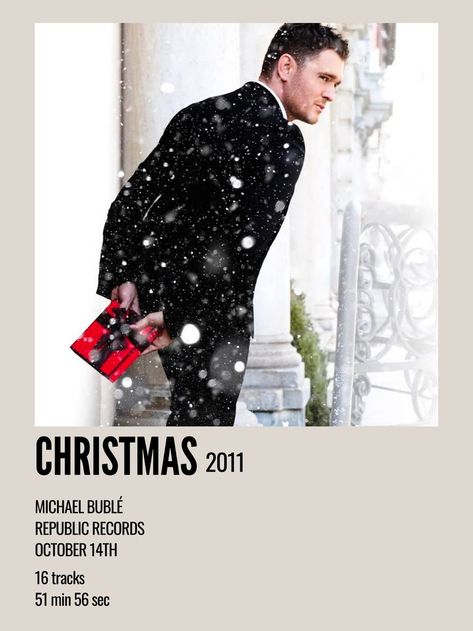 Christmas Album Covers Aesthetic, Christmas Album Covers, Polaroid Christmas, Poster For Christmas, Michael Buble Christmas, Christmas Songs Lyrics, Best Christmas Songs, Christmas Posters, Aesthetic Holiday