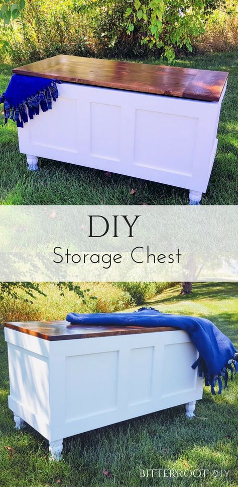 Diy Storage Chest, Make Your Own Blanket, Chests Diy, Chest Woodworking Plans, Pallet Chest, Diy Furniture Videos, Woodworking Furniture Plans, Shandy, Blanket Diy