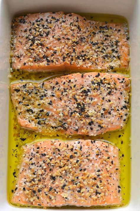 Everything Bagel Salmon, Keto Salmon, Insta Account, Bagel Seasoning, Fish Recipes Healthy, Fish Recipe, Fish Dinner, Healthy Fish, Low Carb Paleo