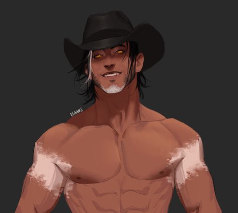 Character Inspiration Werewolf, Modern Woman Character Art, Modern Werewolf Character Design, Cowboy Oc Male Art, Rockstar Oc Male, Cowboy Fanart Oc, Hispanic Male Character Art, Twink Character Design Dnd, Masked Oc Male