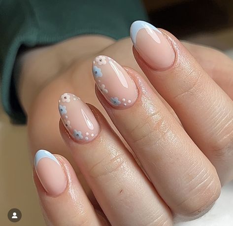 Rounded Acrylic Nails, Future Nails, Daisy Nails, Simple Gel Nails, Summery Nails, Casual Nails, Cute Gel Nails, Round Nails, Short Acrylic Nails Designs