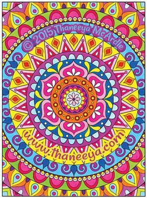 Free Spirit Coloring Book Mandala by Thaneeya McArdle Alcohol Marker Art, Thaneeya Mcardle, Crayola Art, Turkish Pottery, Mandala Wallpaper, Abstract Coloring Pages, Mandalas Painting, Mandalas Drawing, Mandalas Design