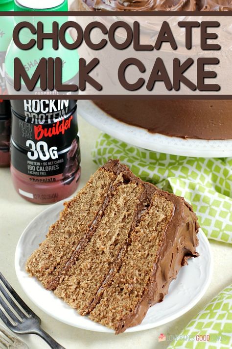 This from-scratch Chocolate Milk Cake is so easy to throw together - making it the perfect addition to birthdays, potlucks, or tailgating parties! #ResultsAreDelicious #ad Milk Chocolate Cake, Milk Chocolate Recipes, Healthy Cake Recipes, Milk Cake, Dessert Cake Recipes, Best Cake Recipes, Sweet Recipes Desserts, Delicious Cake Recipes, Milk Recipes