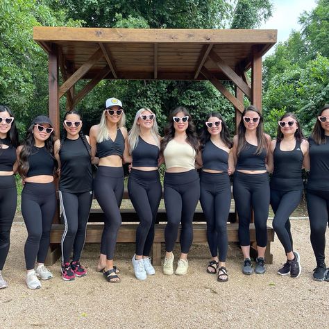 Bachelorette Party Workout Outfit, Athletic Bachelorette Party, Gatlinburg Bachelorette Party Outfits, Hiking Bachelorette Outfits, Bachelorette Athleisure, Bachelorette Hike Outfit, Bachelorette Workout Outfit, Bachelorette Hiking Outfit, Black Outfit Bachelorette Party