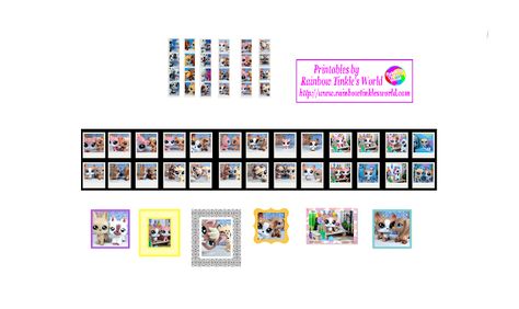 Rainbow Tinkle's World: LPS Fans!  DIY Miniature Printable LPS Frames and ... Lps Printable Accessories, Lps Printables, Lps Diy Accessories, Girls Room Accessories, Lps Crafts, Girls Room Diy, Posters Diy, Mini Crafts, Mini Room