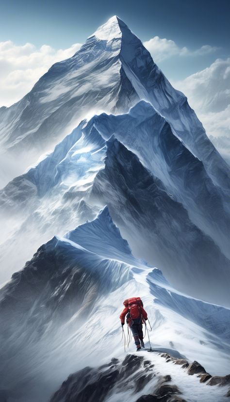 Man Climbing Mountain, Everest Tattoo, Mountains Climbing, Climbing Everest, Mountain Vibes, Mt Everest, Mountain Background, Apple Logo Wallpaper Iphone, High Mountain