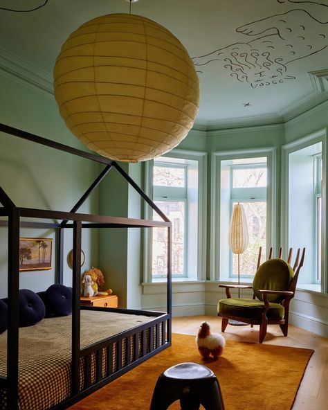 Park Slope Townhouse – Somerset House Brooklyn Home, Oak End Tables, Midcentury House, Modern Club Chair, Living Tv, Park Slope, Nursery Inspiration, A Park, Kid Spaces