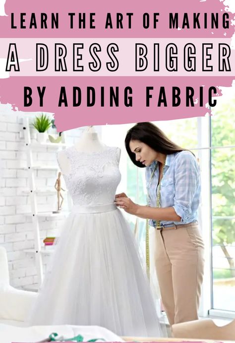 Simple Guide to Making a Dress Bigger by Adding Extra Fabric Make A Dress Bigger, Making A Dress, Informal Dress, Make A Dress, Dress Alterations, Made Dress, Seam Ripper, Fabric Yarn, Craft Design