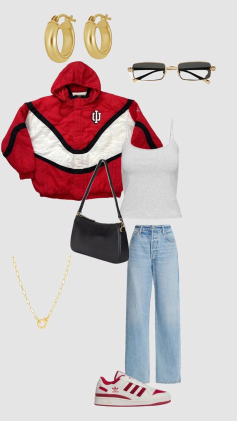 Indiana university gameday outfit Stranger Things Dress, College Gameday Outfits, Rain Outfit, Rush Outfits, Tailgate Outfit, College Game Days, College Fits, Game Day Outfit, Indiana University