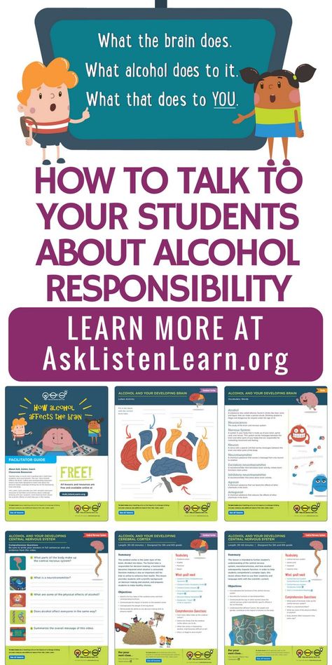 Calling all counselors, middle school teachers and educational professionals. Help your students say yes to a healthy lifestyle and no to underage drinking. This free curriculum includes free printables, interactive activities and lesson plans. Teach your Teacher Comments, Fun Lesson Plans, Transition Ideas, Health Teacher, Guidance Lessons, Teacher Tech, Health Class, School Health, Health Activities