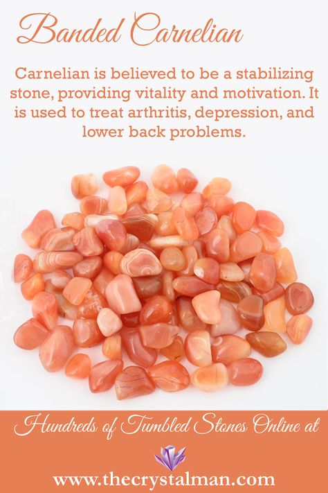 Carnelian Crystal Meaning, Birthstones Chart, Crystal Aesthetics, Carnelian Meaning, Banded Carnelian, Deep Orange Color, Stone Meanings, Healing Rocks, Crystal Seashells