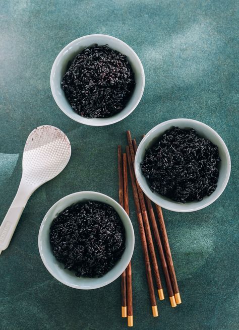 Black Rice Recipe Healthy, How To Cook Black Rice, Korean Black Rice Recipe, Cooking Black Rice, Purple Rice, Forbidden Rice, Wok Of Life, Mango Sticky Rice, Woks Of Life