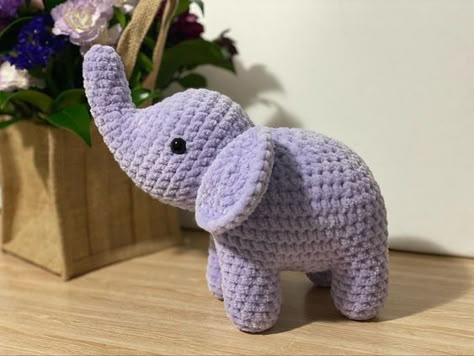 Crochet Elephant Plushie | Amigurumi Handmade Stuffed Toy | Elephant Kids Toy | Australian Made | Plush Crochet | Baby Shower Gift | Crochet toys ideas #crochettoysideas #crochet #crochettoy #crochetpattern #crochetpatterns 2.447 Crochet Chunky Yarn Toys, Crochet Stuffed Elephant, Crochet Elephant Plushie, Grey Crochet Animals, Elephant Crochet Pattern Free, Crochet Elephant Pattern Free, Elephant Amigurumi, Plushie Amigurumi, Crochet Elephant Pattern