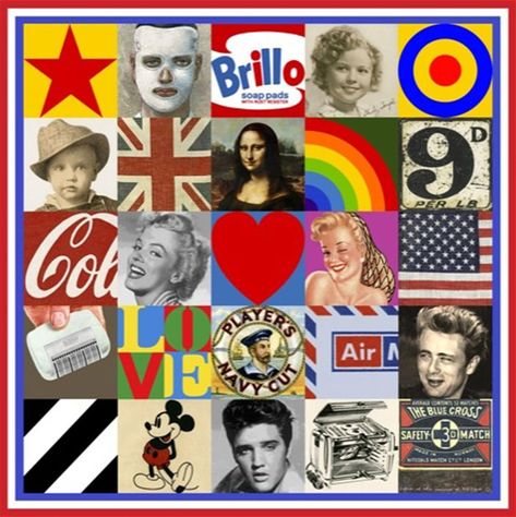 Sir Peter Blake Sources of Pop Art VII Richard Hamilton, Peer Gynt, Peter Blake, Pop Art Movement, Silkscreen Print, List Of Artists, Artist Portfolio, Lonely Heart, Gcse Art